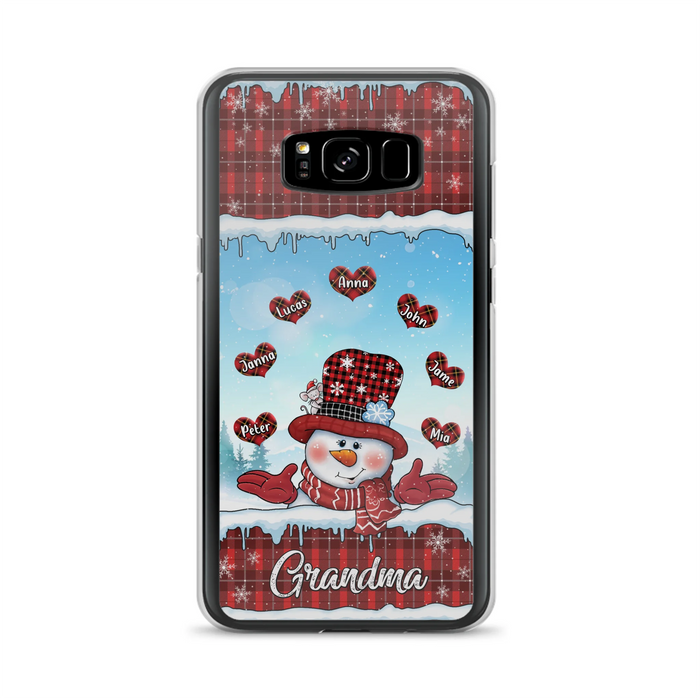 Custom Personalized Grandma Children Phone Case - Christmas Gift For Grandma/ Mom - Upto 7 Kids - Case For iPhone/ Samsung