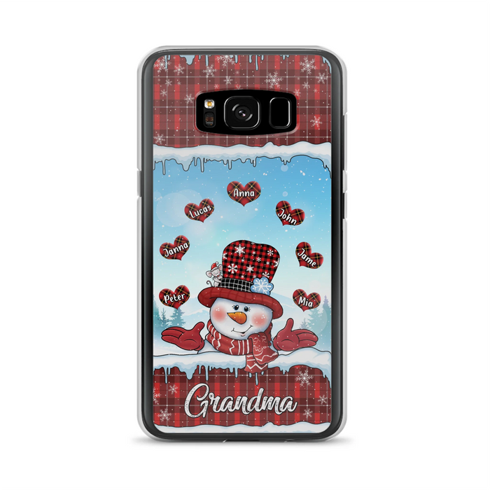 Custom Personalized Grandma Children Phone Case - Christmas Gift For Grandma/ Mom - Upto 7 Kids - Case For iPhone/ Samsung