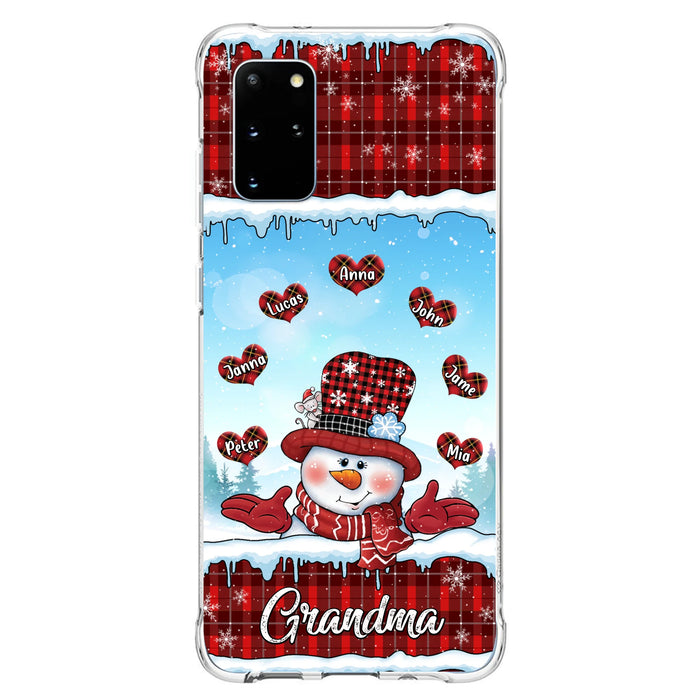 Custom Personalized Grandma Children Phone Case - Christmas Gift For Grandma/ Mom - Upto 7 Kids - Case For iPhone/ Samsung