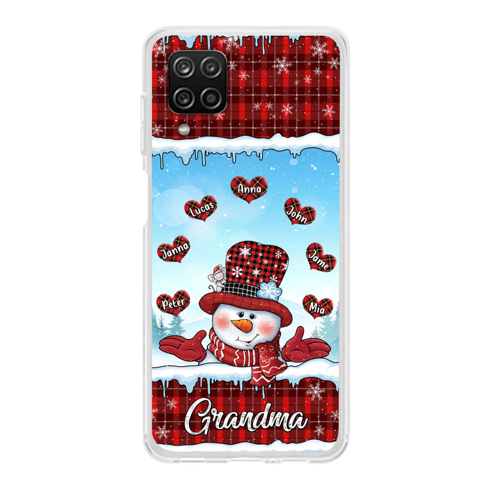 Custom Personalized Grandma Children Phone Case - Christmas Gift For Grandma/ Mom - Upto 7 Kids - Case For iPhone/ Samsung