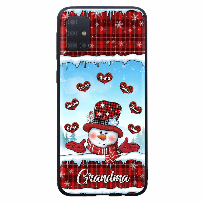 Custom Personalized Grandma Children Phone Case - Christmas Gift For Grandma/ Mom - Upto 7 Kids - Case For iPhone/ Samsung