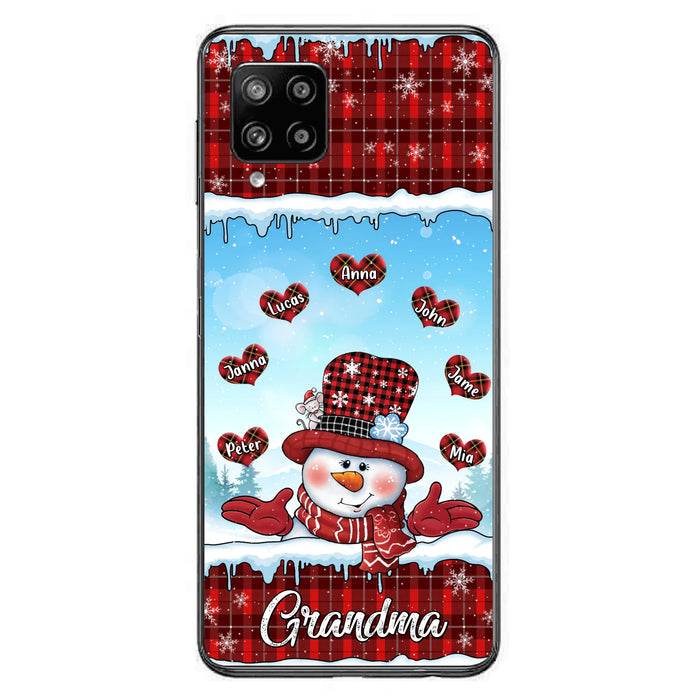 Custom Personalized Grandma Children Phone Case - Christmas Gift For Grandma/ Mom - Upto 7 Kids - Case For iPhone/ Samsung