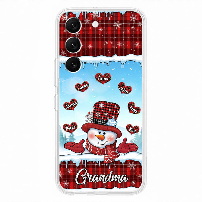 Custom Personalized Grandma Children Phone Case - Christmas Gift For Grandma/ Mom - Upto 7 Kids - Case For iPhone/ Samsung
