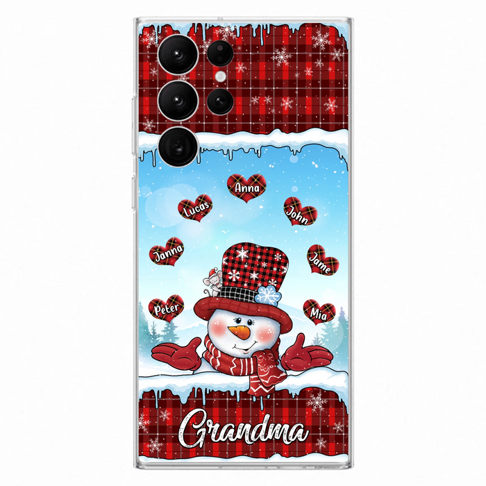 Custom Personalized Grandma Children Phone Case - Christmas Gift For Grandma/ Mom - Upto 7 Kids - Case For iPhone/ Samsung