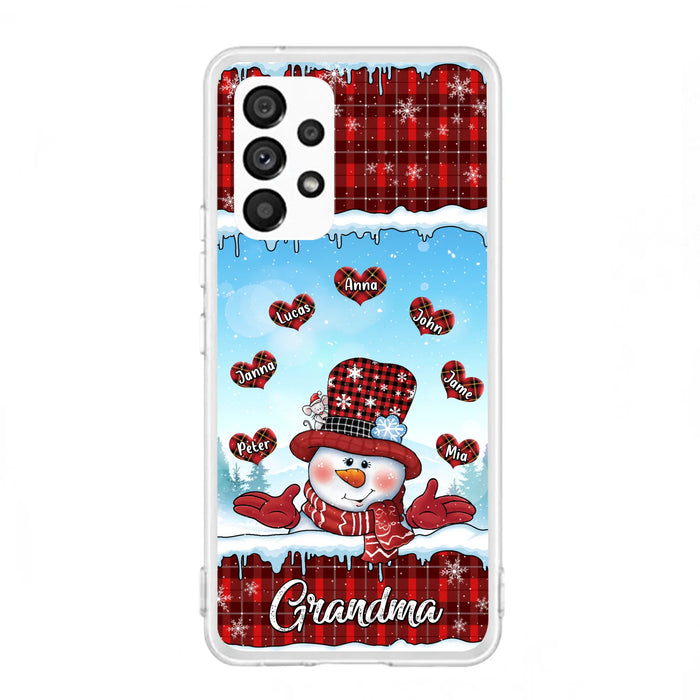 Custom Personalized Grandma Children Phone Case - Christmas Gift For Grandma/ Mom - Upto 7 Kids - Case For iPhone/ Samsung