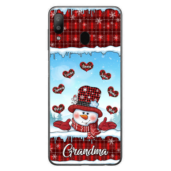 Custom Personalized Grandma Children Phone Case - Christmas Gift For Grandma/ Mom - Upto 7 Kids - Case For iPhone/ Samsung
