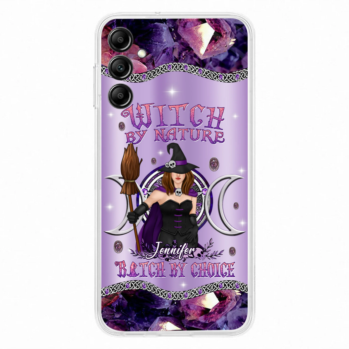 Custom Personalized Sparkling Witch Phone Case - Halloween Gift Idea - Witch By Birth - Case For iPhone/ Samsung