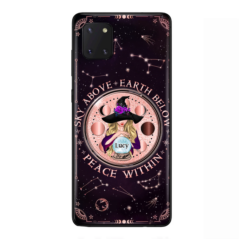 Custom Personalized Witch Phone Case - Gift Idea For Witch Lover - Sky Above Earth Below Peace Within - Case for iPhone/ Samsung