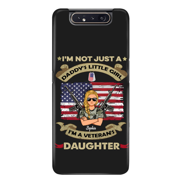 Custom Personalized Veteran's Daughter Phone Case - Gift Idea For Veteran/ Daughter - I'm Not Just A Daddy's Little Girl I'm A Veteran's Daughter - Case For iPhone/ Samsung