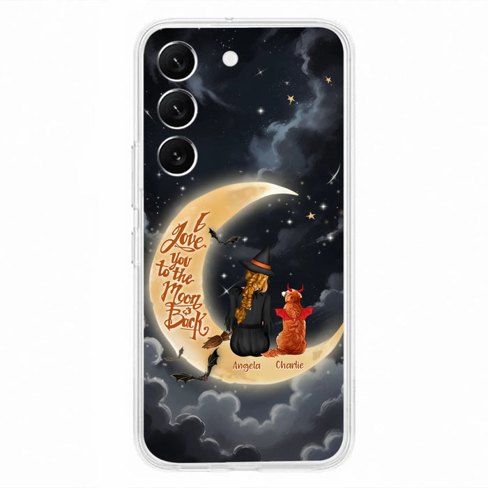Custom Personalized Witch Dog Phone Case - Gift Idea To Dog Mom/ Dog Lover - I Love You To The Moon And Back - Case For Xiaomi/ Oppo/ Huawei