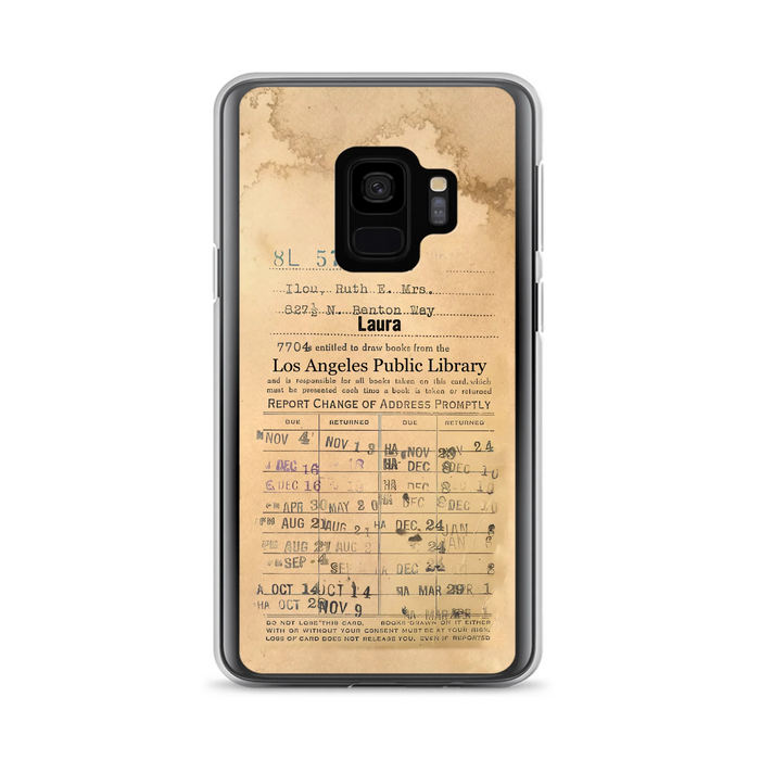 Custom Personalized Library Card Vintage Phone Case - Gift Idea For Reading Lover - Case For iPhone/ Samsung