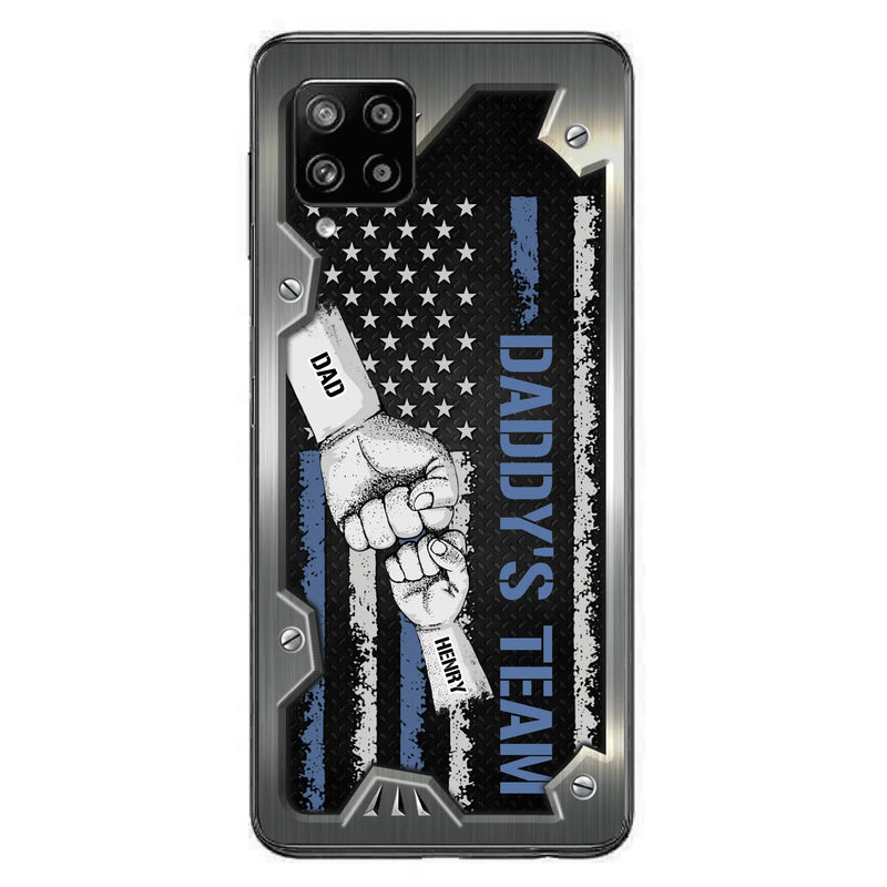 Custom Personalized Daddy's Team Phone Case - Father's Day Gift Idea For Dad/ Grandpa - Case for iPhone/ Samsung