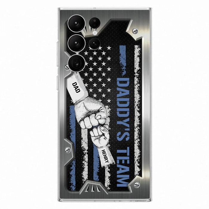 Custom Personalized Daddy's Team Phone Case - Father's Day Gift Idea For Dad/ Grandpa - Case for iPhone/ Samsung
