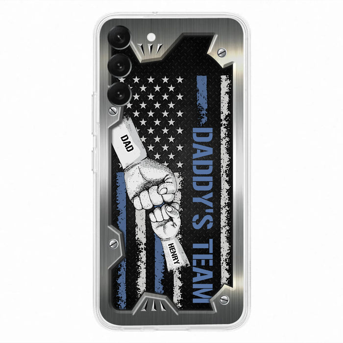Custom Personalized Daddy's Team Phone Case - Father's Day Gift Idea For Dad/ Grandpa - Case for iPhone/ Samsung