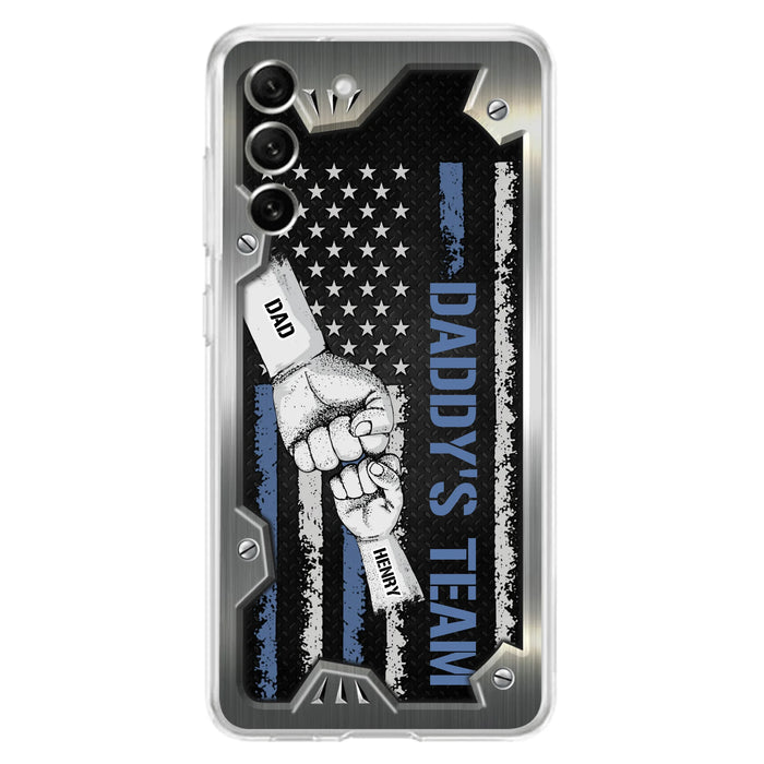 Custom Personalized Daddy's Team Phone Case - Father's Day Gift Idea For Dad/ Grandpa - Case for iPhone/ Samsung