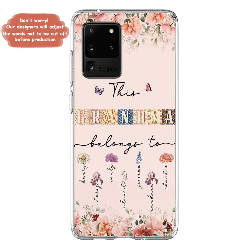 Custom Personalized Grandma/Mom Phone Case - Upto 7 Kids - Mother's Day Gift Idea for Grandma/Mom - Case for iPhone/Samsung
