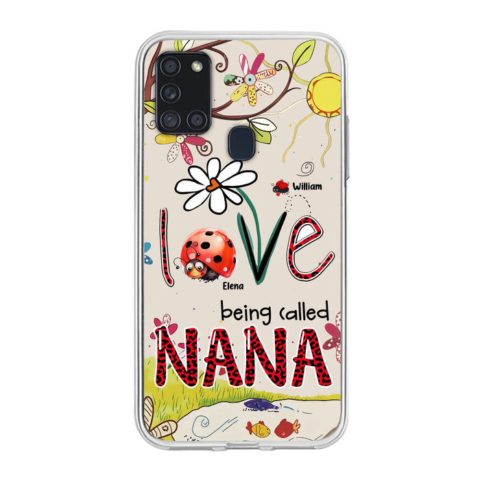 Custom Personalized Grandma/ Mom Phone Case - Gift Idea For Grandma - Upto 7 Kids - Love Being Called Gigi - Cases For iPhone/ Samsung