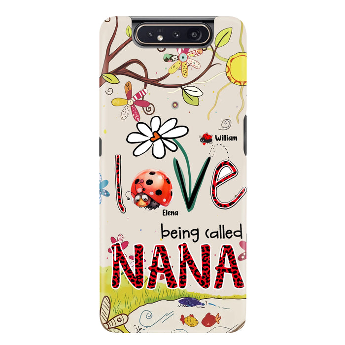 Custom Personalized Grandma/ Mom Phone Case - Gift Idea For Grandma - Upto 7 Kids - Love Being Called Gigi - Cases For iPhone/ Samsung