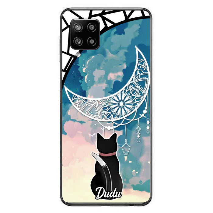 Custom Personalized Black Cat Phone Case - Gift Idea For Cat Lover - Case For iPhone/Samsung