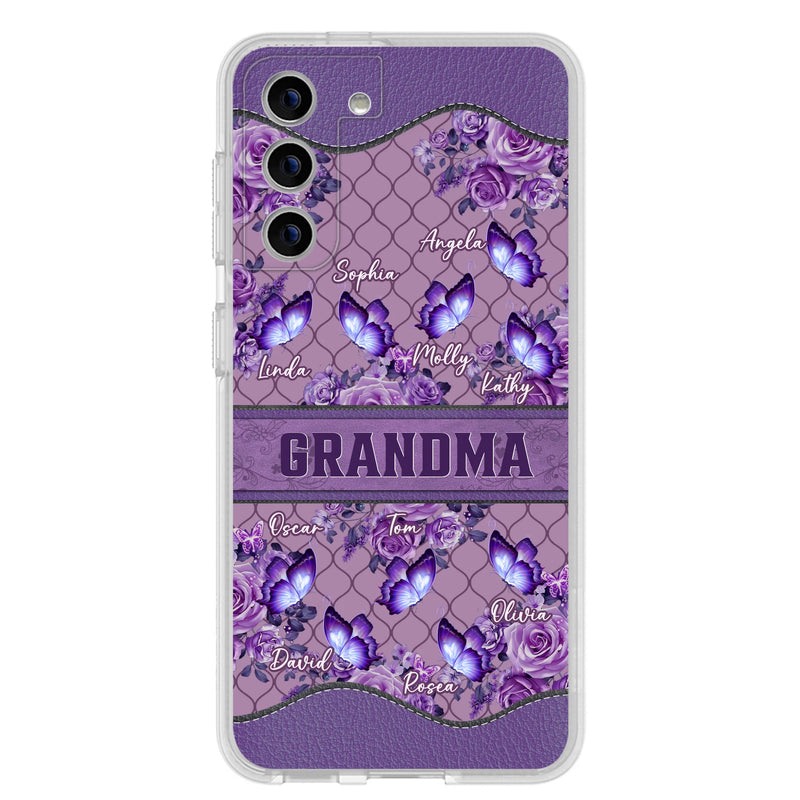 Personalized Grandma Butterfly Phone Case - Gift Idea For Mother's Day/Grandma - Cases For iPhone/Samsung