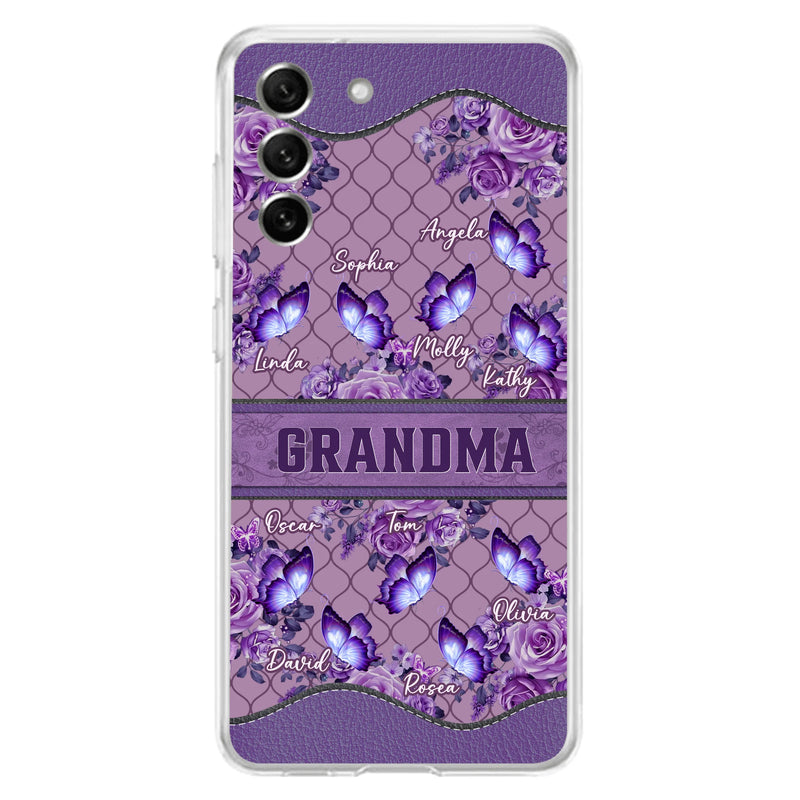 Personalized Grandma Butterfly Phone Case - Gift Idea For Mother's Day/Grandma - Cases For iPhone/Samsung