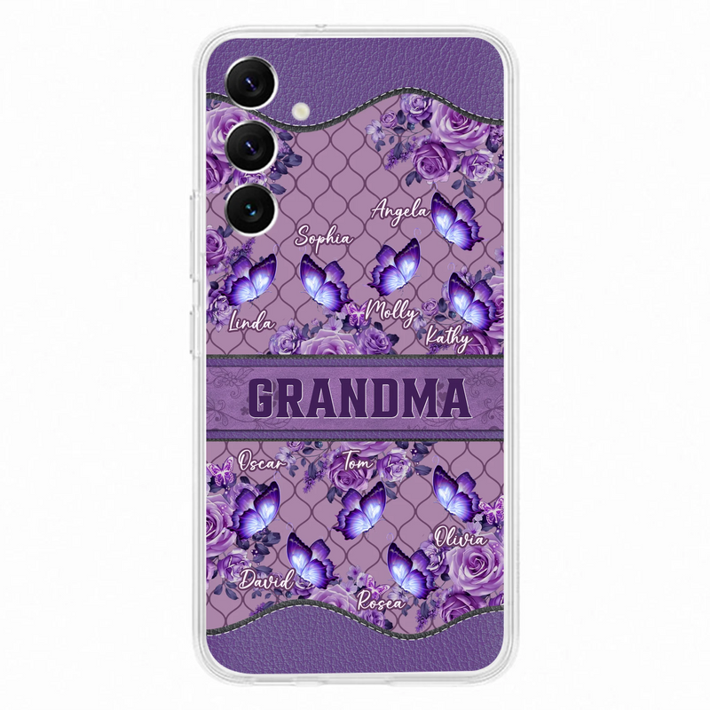 Personalized Grandma Butterfly Phone Case - Gift Idea For Mother's Day/Grandma - Cases For iPhone/Samsung