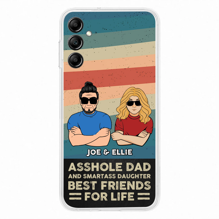 Personalized Dad/Mom And Daughter/Son Phone Case - Gift Idea For Father's Day/Mother's Day From Daughter/Son - Asshole Dad - Cases For Samsung/iPhone
