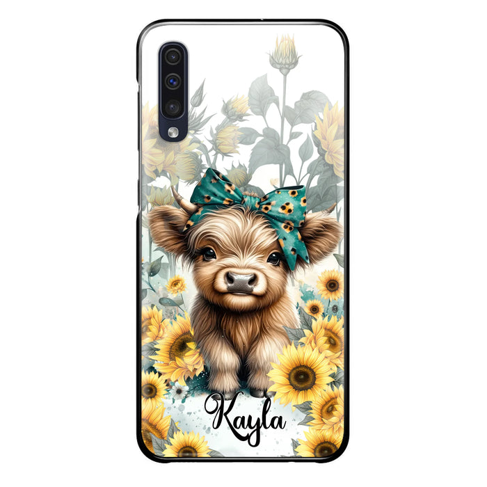Teal Highland Cow Phone Case - Gift Idea For Grandma/Birthday -  Case For iPhone/Samsung