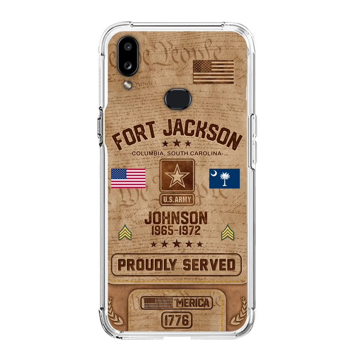 Custom Personalized Veteran Phone Case - Gift For Veteran - Birthday/ Father's Day Gift - Proudly Served - Case For iPhone And Samsung