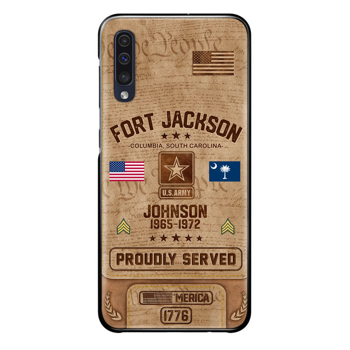 Custom Personalized Veteran Phone Case - Gift For Veteran - Birthday/ Father's Day Gift - Proudly Served - Case For iPhone And Samsung