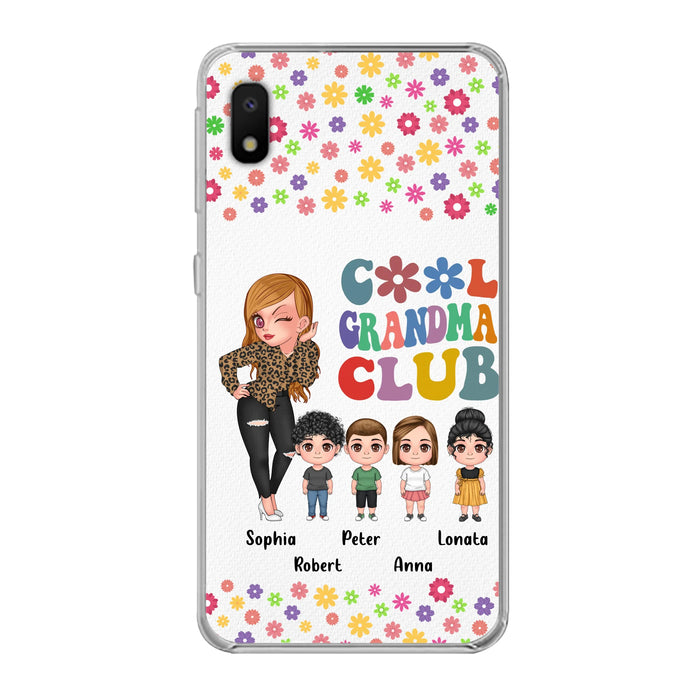 Custom Personalized Cool Grandma Phone Case - Gift Idea For Grandma - Upto 4 Kids - Cases For iPhone/Samsung