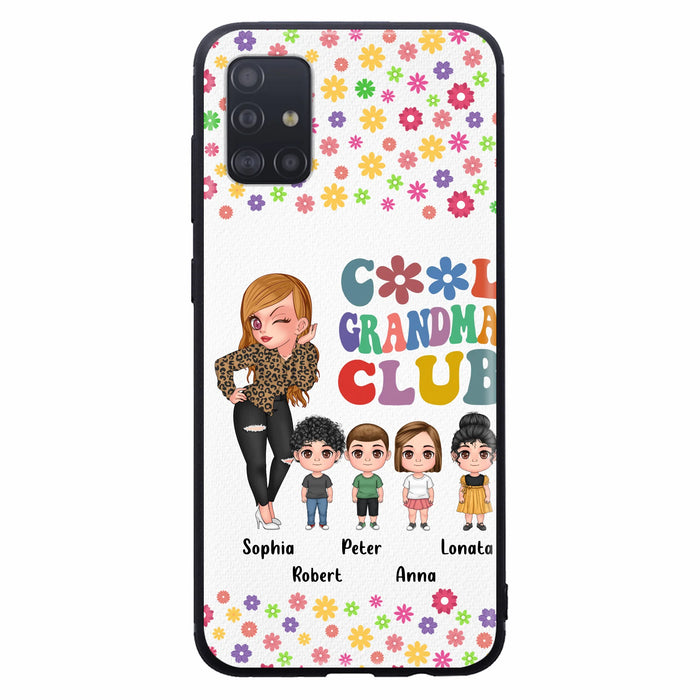Custom Personalized Cool Grandma Phone Case - Gift Idea For Grandma - Upto 4 Kids - Cases For iPhone/Samsung