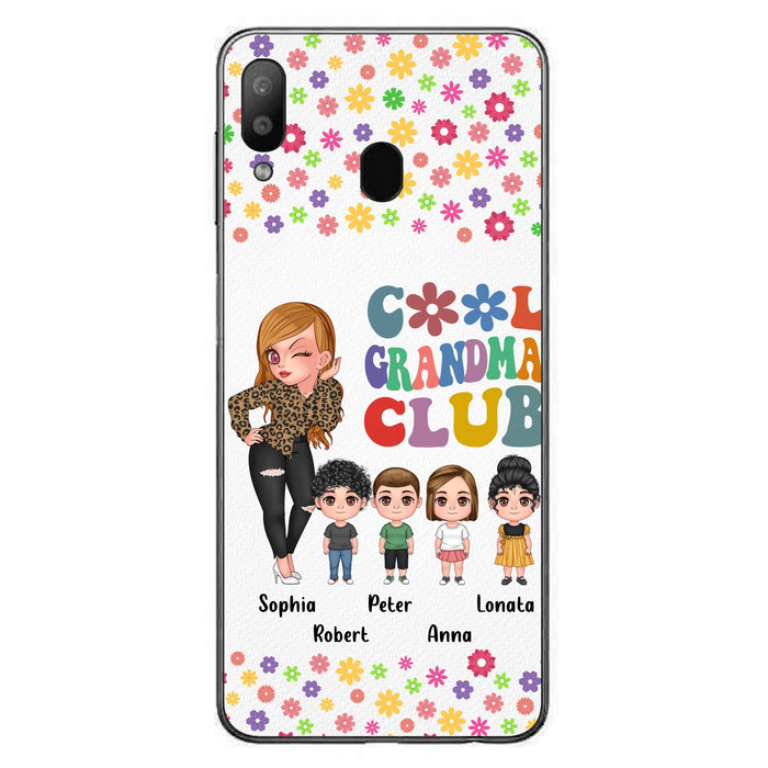 Custom Personalized Cool Grandma Phone Case - Gift Idea For Grandma - Upto 4 Kids - Cases For iPhone/Samsung