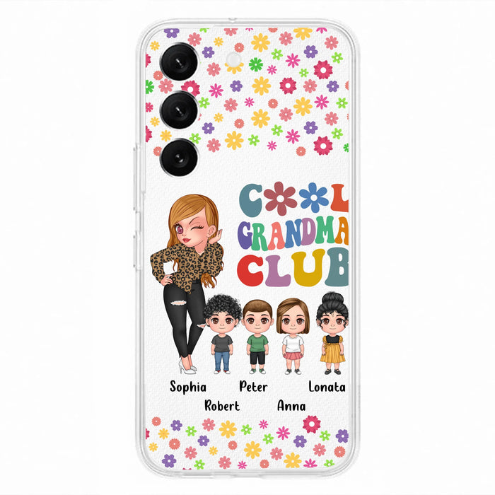 Custom Personalized Cool Grandma Phone Case - Gift Idea For Grandma - Upto 4 Kids - Cases For iPhone/Samsung