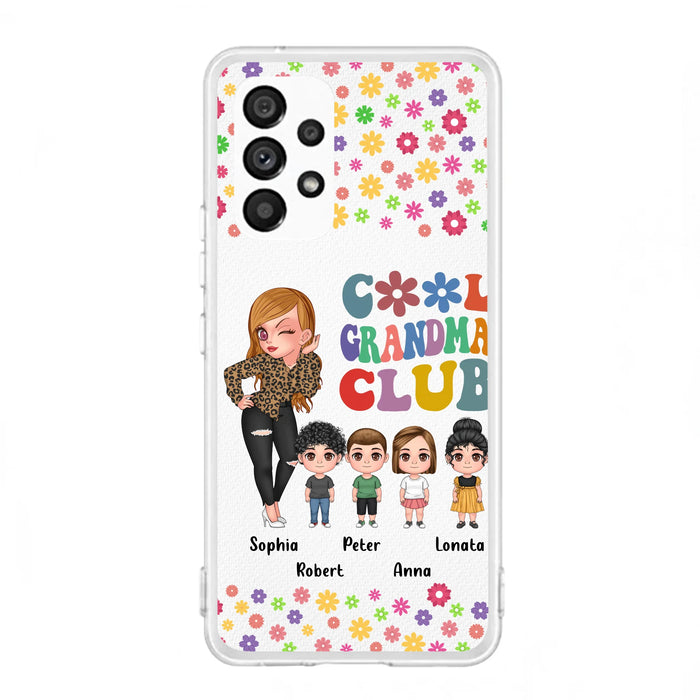 Custom Personalized Cool Grandma Phone Case - Gift Idea For Grandma - Upto 4 Kids - Cases For iPhone/Samsung