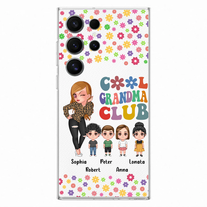 Custom Personalized Cool Grandma Phone Case - Gift Idea For Grandma - Upto 4 Kids - Cases For iPhone/Samsung