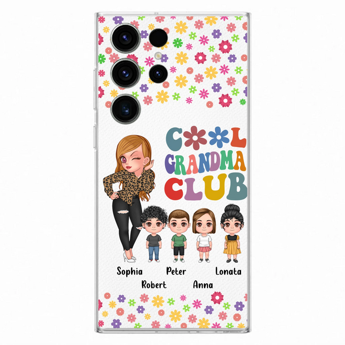 Custom Personalized Cool Grandma Phone Case - Gift Idea For Grandma - Upto 4 Kids - Cases For iPhone/Samsung
