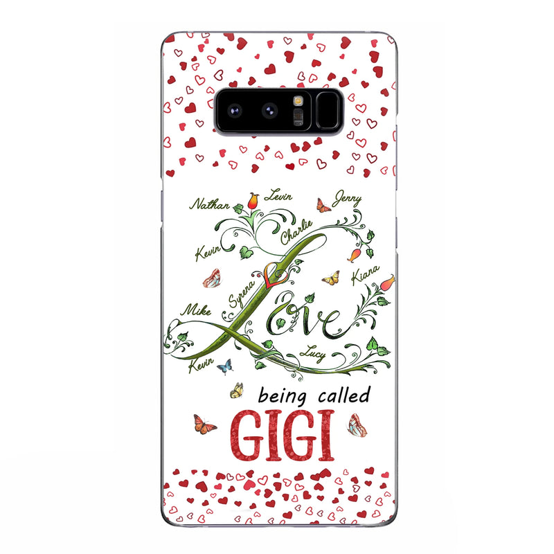 Custom Personalized Grandma Phone Case - Upto 10 Kids - Mother's Day Gift Idea For Grandma - Love Being Called Grandma