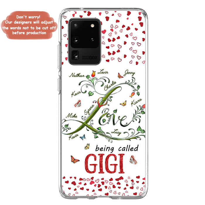 Custom Personalized Grandma Phone Case - Upto 10 Kids - Mother's Day Gift Idea For Grandma - Love Being Called Grandma