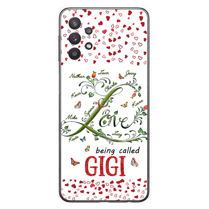 Custom Personalized Grandma Phone Case - Upto 10 Kids - Mother's Day Gift Idea For Grandma - Love Being Called Grandma