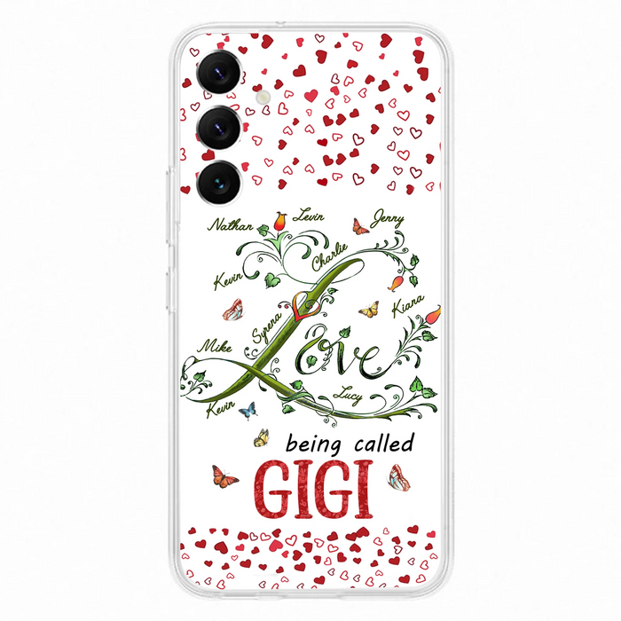 Custom Personalized Grandma Phone Case - Upto 10 Kids - Mother's Day Gift Idea For Grandma - Love Being Called Grandma
