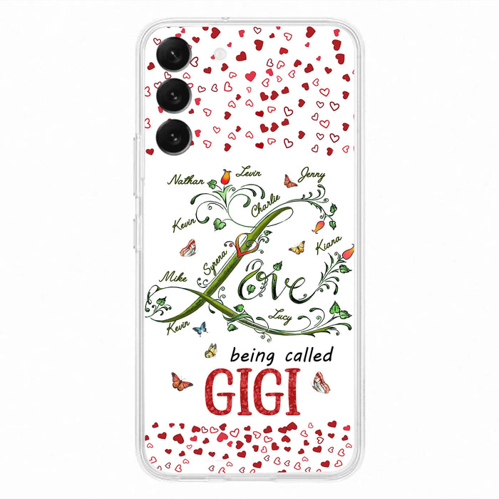 Custom Personalized Grandma Phone Case - Upto 10 Kids - Mother's Day Gift Idea For Grandma - Love Being Called Grandma