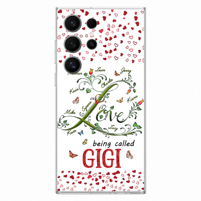 Custom Personalized Grandma Phone Case - Upto 10 Kids - Mother's Day Gift Idea For Grandma - Love Being Called Grandma