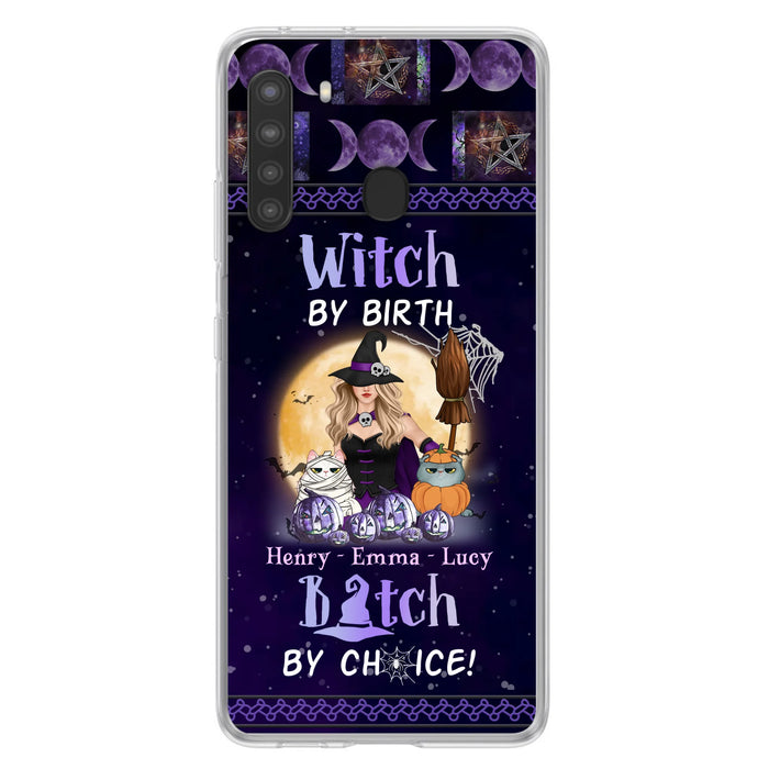 Custom Personalized Pet Witch Phone Case - Halloween Gift For Dog/ Cat Lover - Witch By Birth Bitch By Choice - Case For iPhone And Samsung