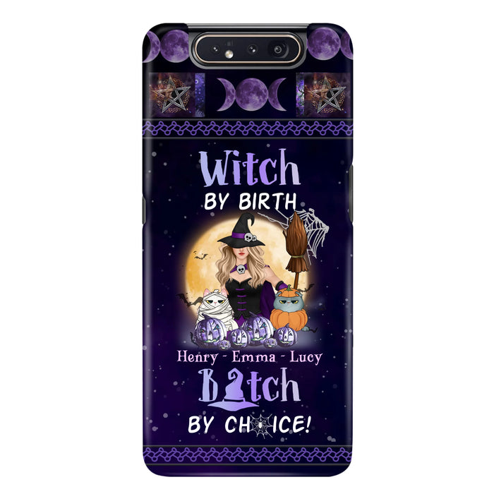 Custom Personalized Pet Witch Phone Case - Halloween Gift For Dog/ Cat Lover - Witch By Birth Bitch By Choice - Case For iPhone And Samsung