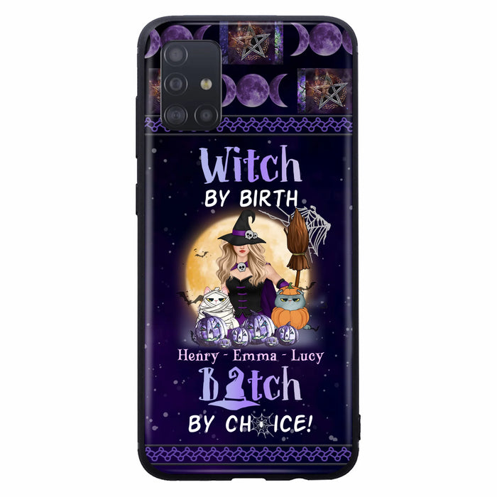 Custom Personalized Pet Witch Phone Case - Halloween Gift For Dog/ Cat Lover - Witch By Birth Bitch By Choice - Case For iPhone And Samsung