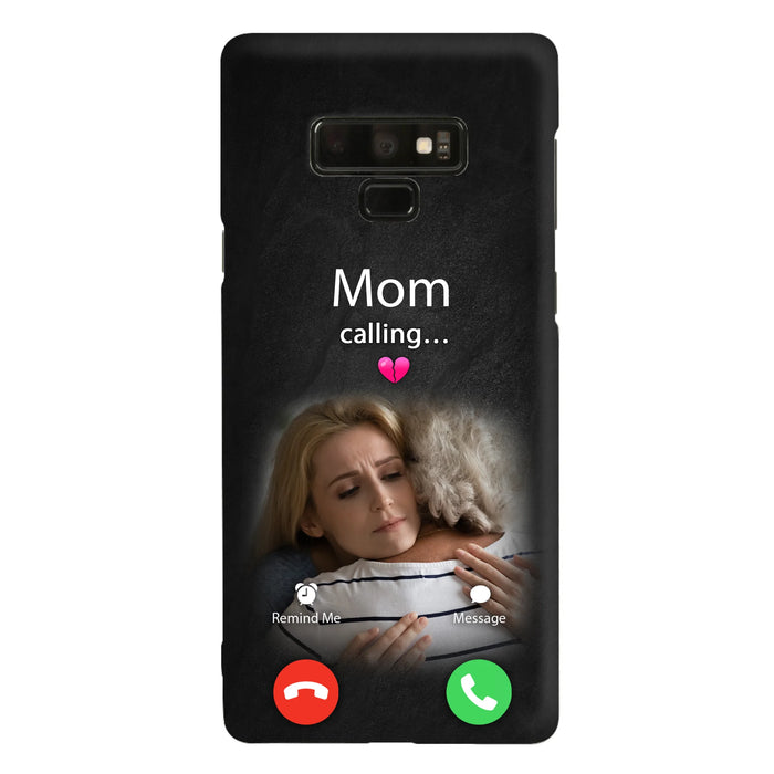 Custom Personalized Memorial Mom Phone Case - Upload Photo - Memorial Gift Idea For Mom/ Dad - Mom Calling - Case For iPhone And Samsung