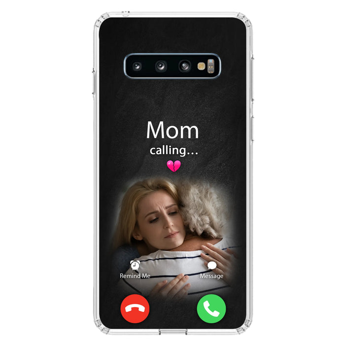 Custom Personalized Memorial Mom Phone Case - Upload Photo - Memorial Gift Idea For Mom/ Dad - Mom Calling - Case For iPhone And Samsung