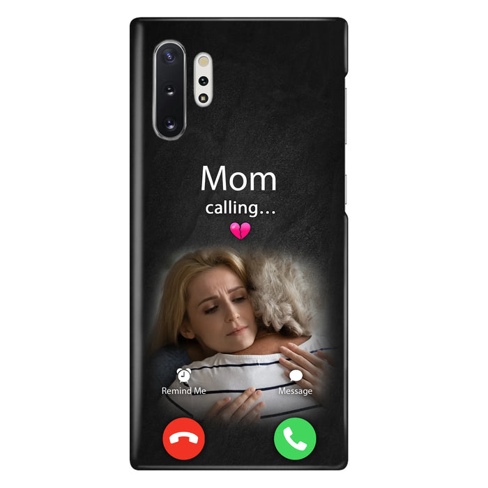 Custom Personalized Memorial Mom Phone Case - Upload Photo - Memorial Gift Idea For Mom/ Dad - Mom Calling - Case For iPhone And Samsung