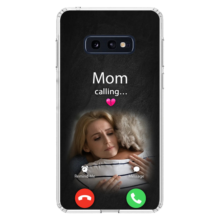 Custom Personalized Memorial Mom Phone Case - Upload Photo - Memorial Gift Idea For Mom/ Dad - Mom Calling - Case For iPhone And Samsung